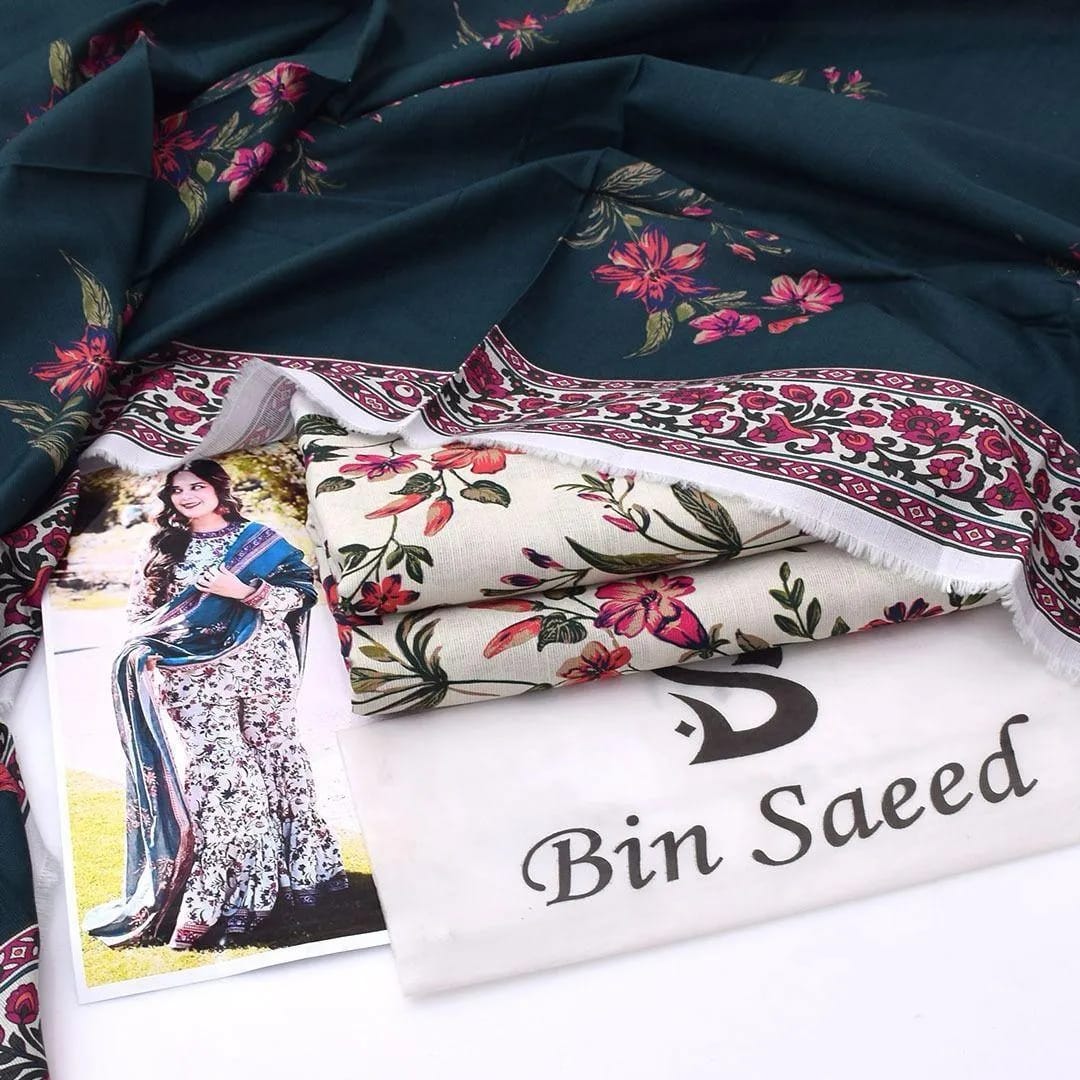 3 Pcs Women's Unstitched Printed Suit