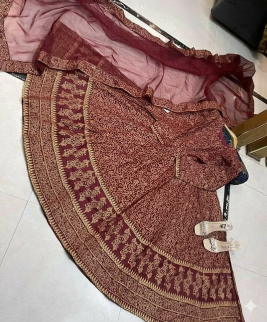 3 Pcs Women's Stitched Katan Silk Steam Printed Suit