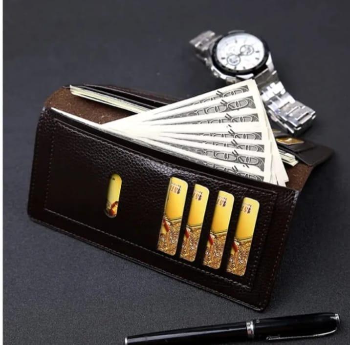 Men's Leather Wallet - Stylish & Slim with Card Pockets - 1 Pc