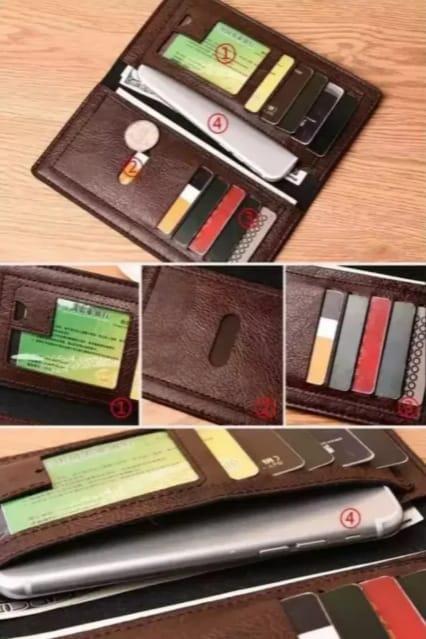 Men's Leather Wallet - Stylish & Slim with Card Pockets - 1 Pc