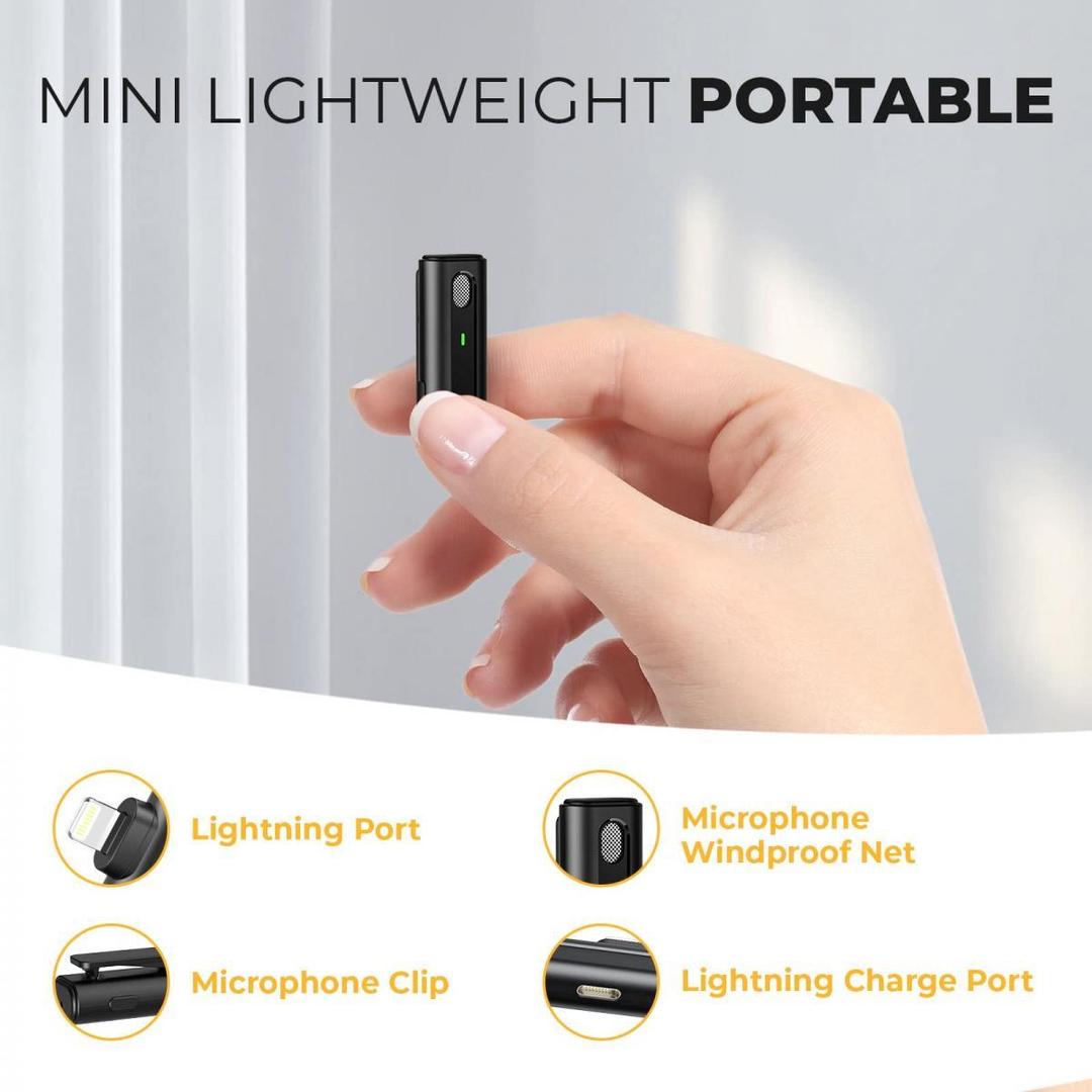 M9 Wireless Lavalier Microphone for iPhone iOS