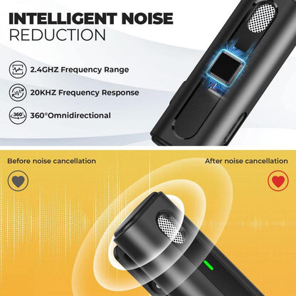 M9 Wireless Lavalier Microphone for iPhone iOS