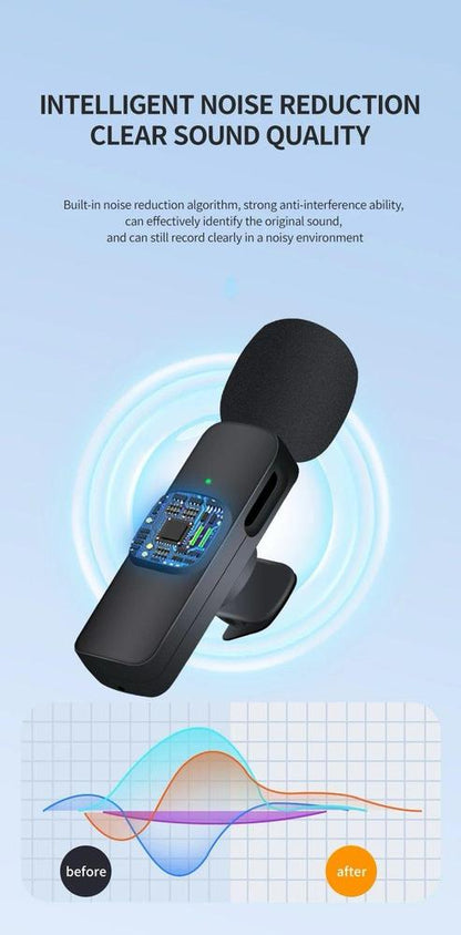 K9 Wireless Vlogging Rechargeable Microphone