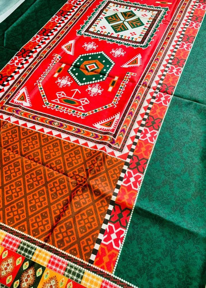 1 Pc Women's Unstitched Swiss Lawn Printed Shirt