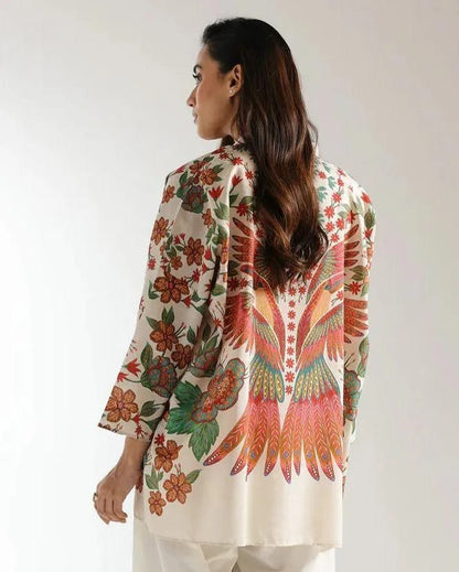 1 Pc Women's Stitched Lawn Digital Print Top