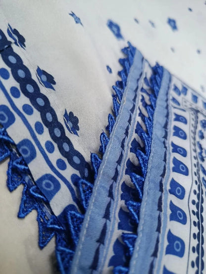 2 Pcs Women's Stitched Swiss Lawn Printed Shirt And Trouser