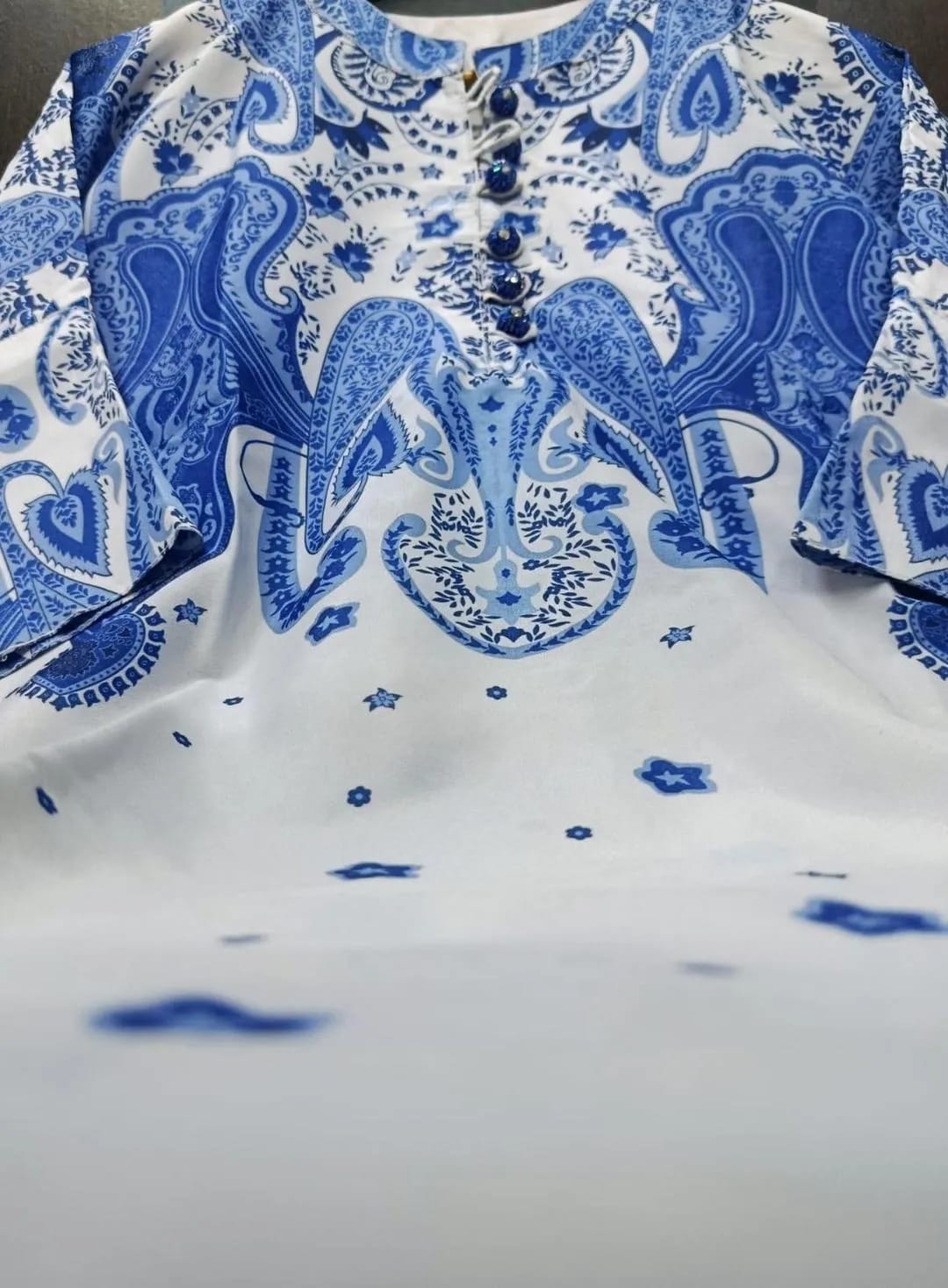 2 Pcs Women's Stitched Swiss Lawn Printed Shirt And Trouser